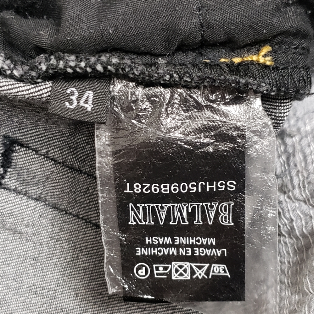 Balmain Sz 34 Designer Distressed Biker Jeans👖 - Picture 14 of 16
